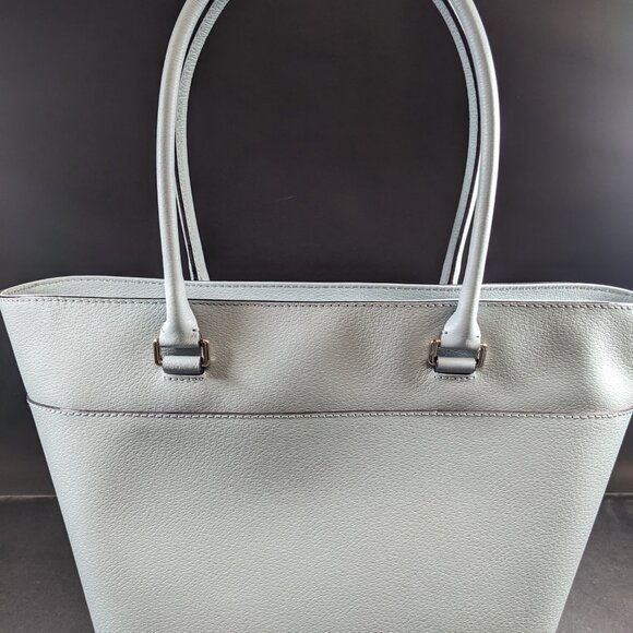 Kate Spade Pastel Blue Leather Tote Handbag - Picture 3 of 6